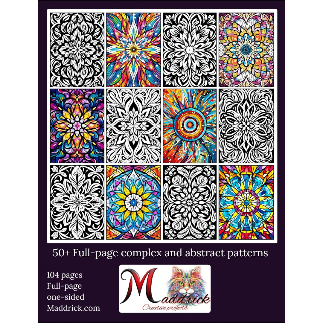 Complex patterns vol. 3(anglais) : Livre de coloriage avec motifs de mandalas pleine page