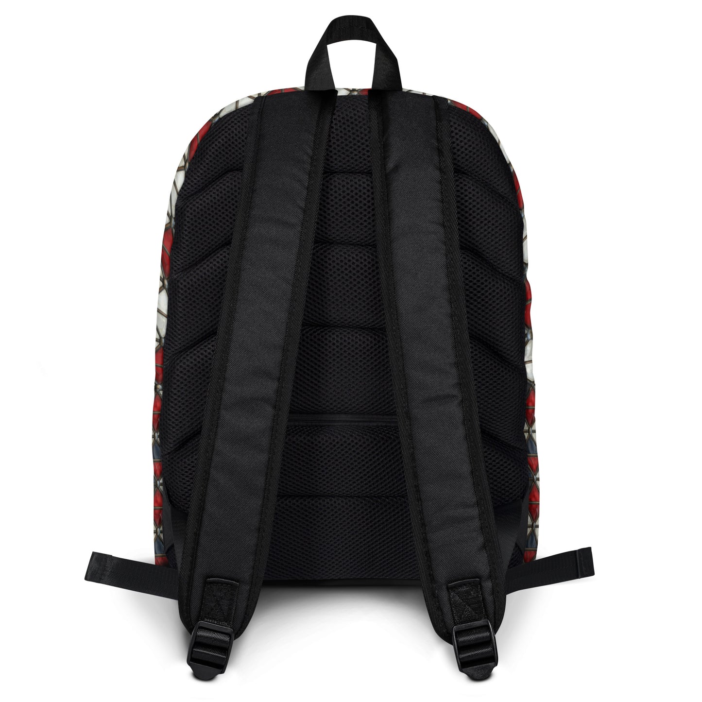 Red and blue checkered Backpack