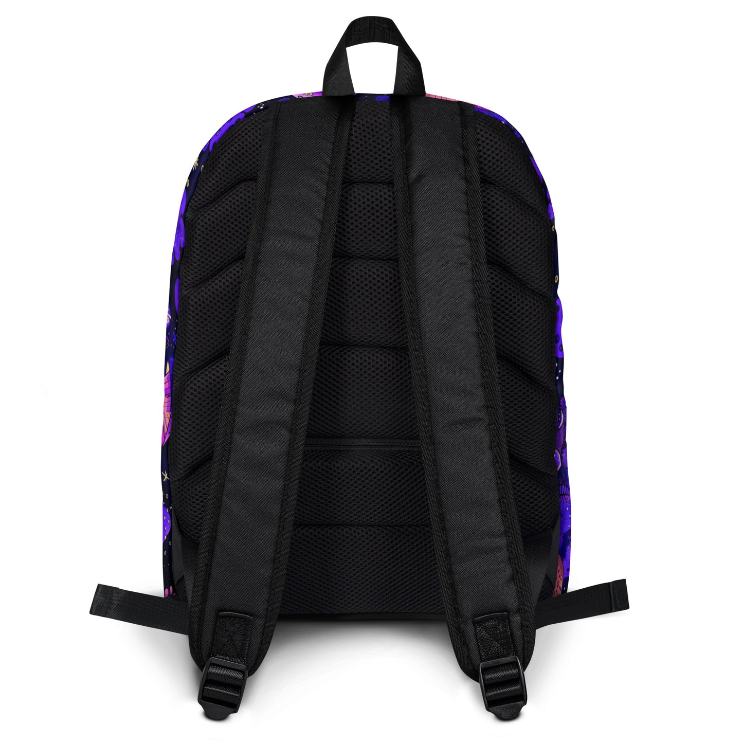 Psychedelic mushroom black light Backpack