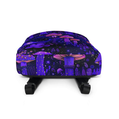 Psychedelic mushroom black light Backpack