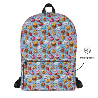 Kawaii desserts sky blue Backpack