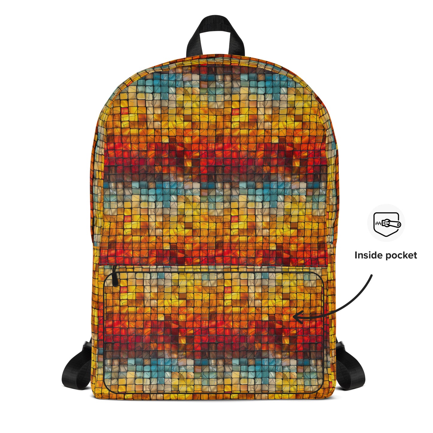 Fiery checkered Backpack