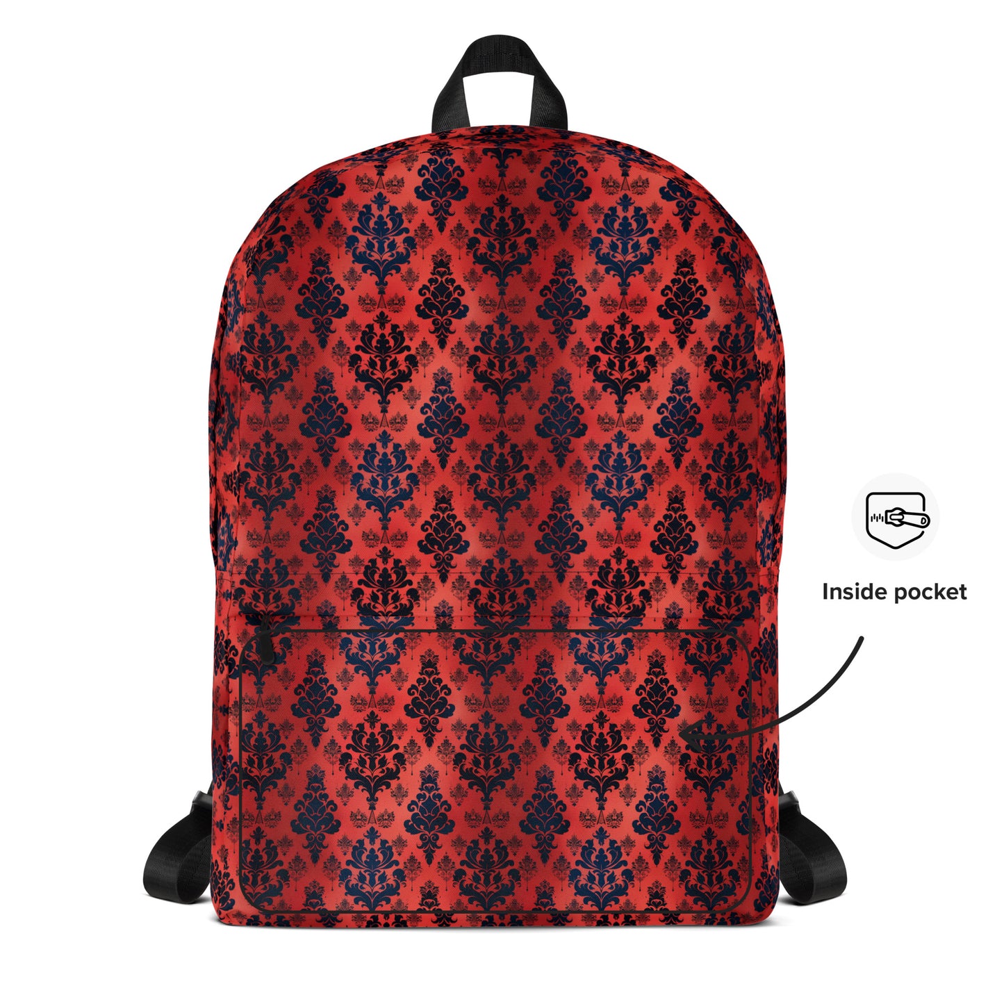 Gothic pattern red Backpack