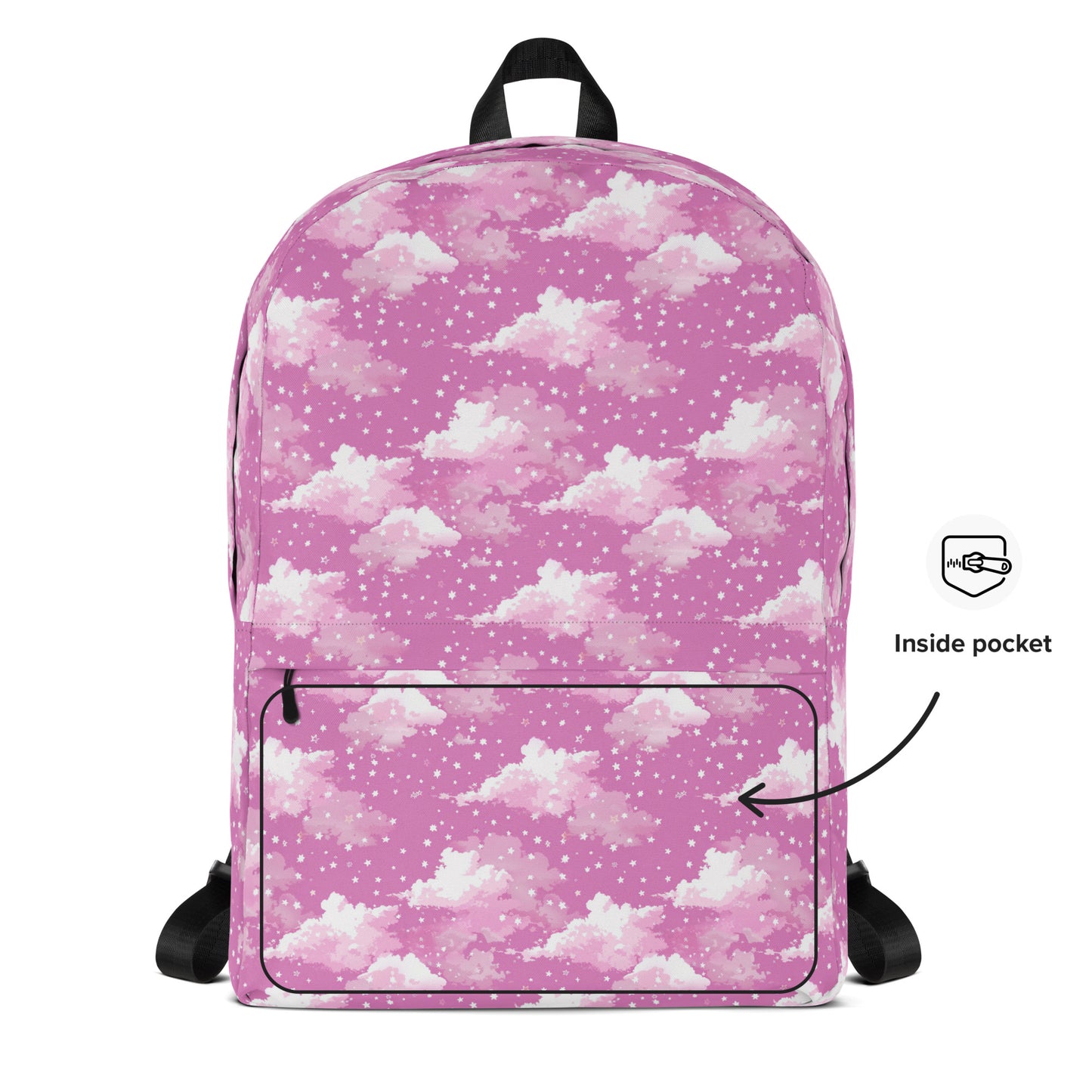 Pink clouds and stars Backpack