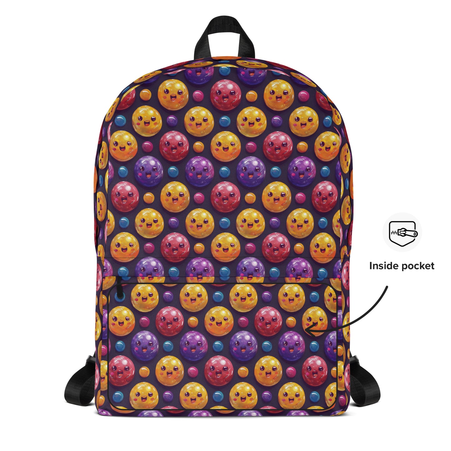 Purple smiley candies Backpack