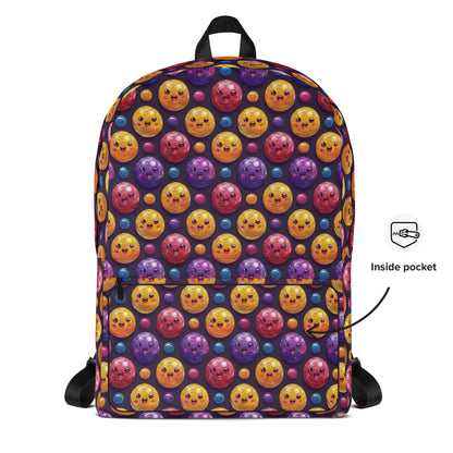 Sac à dos avec bonbons smiley violets