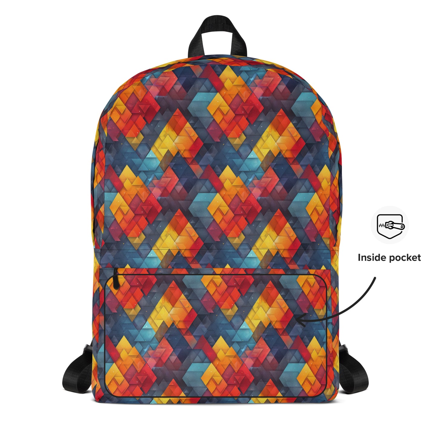 Colorful 3d blocks Backpack