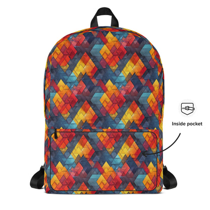 Colorful 3d blocks Backpack