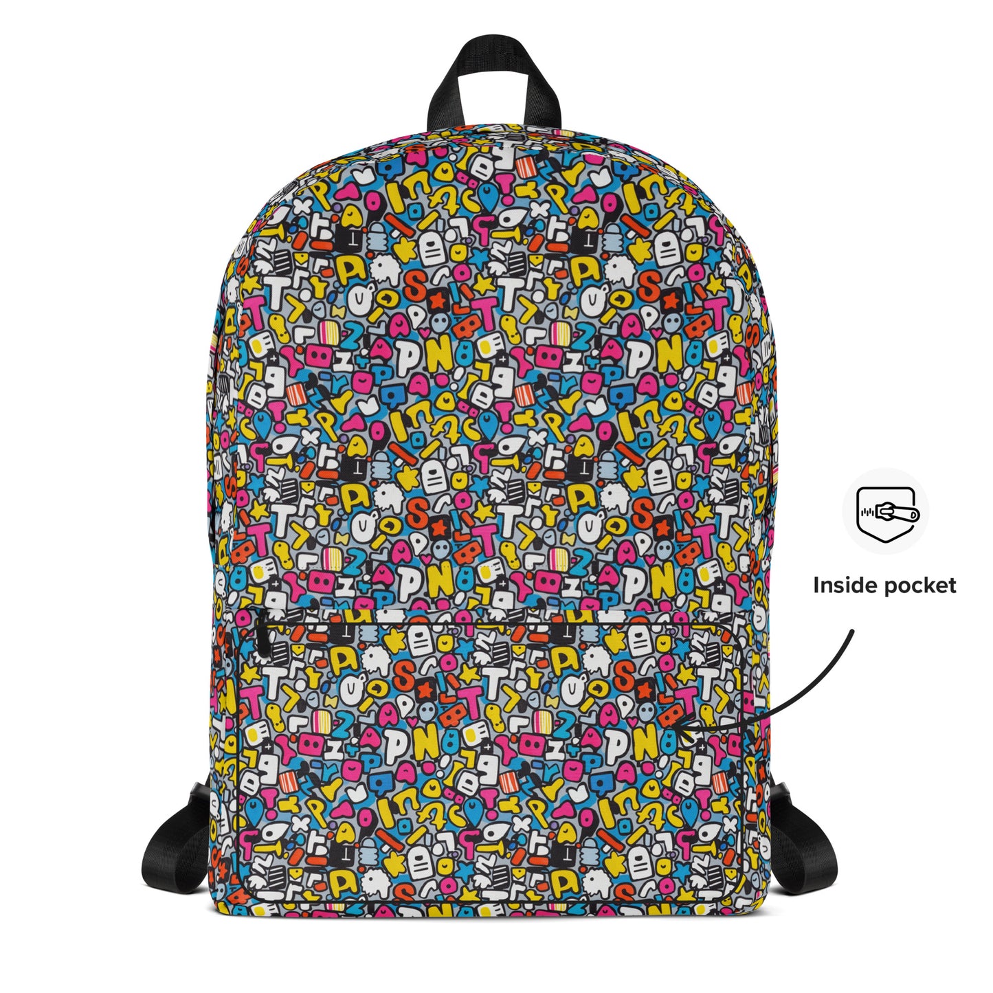 Cartoon graffiti urban Backpack