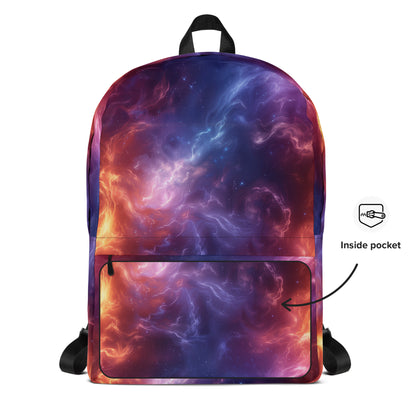 Fiery gas cloud in space Backpack