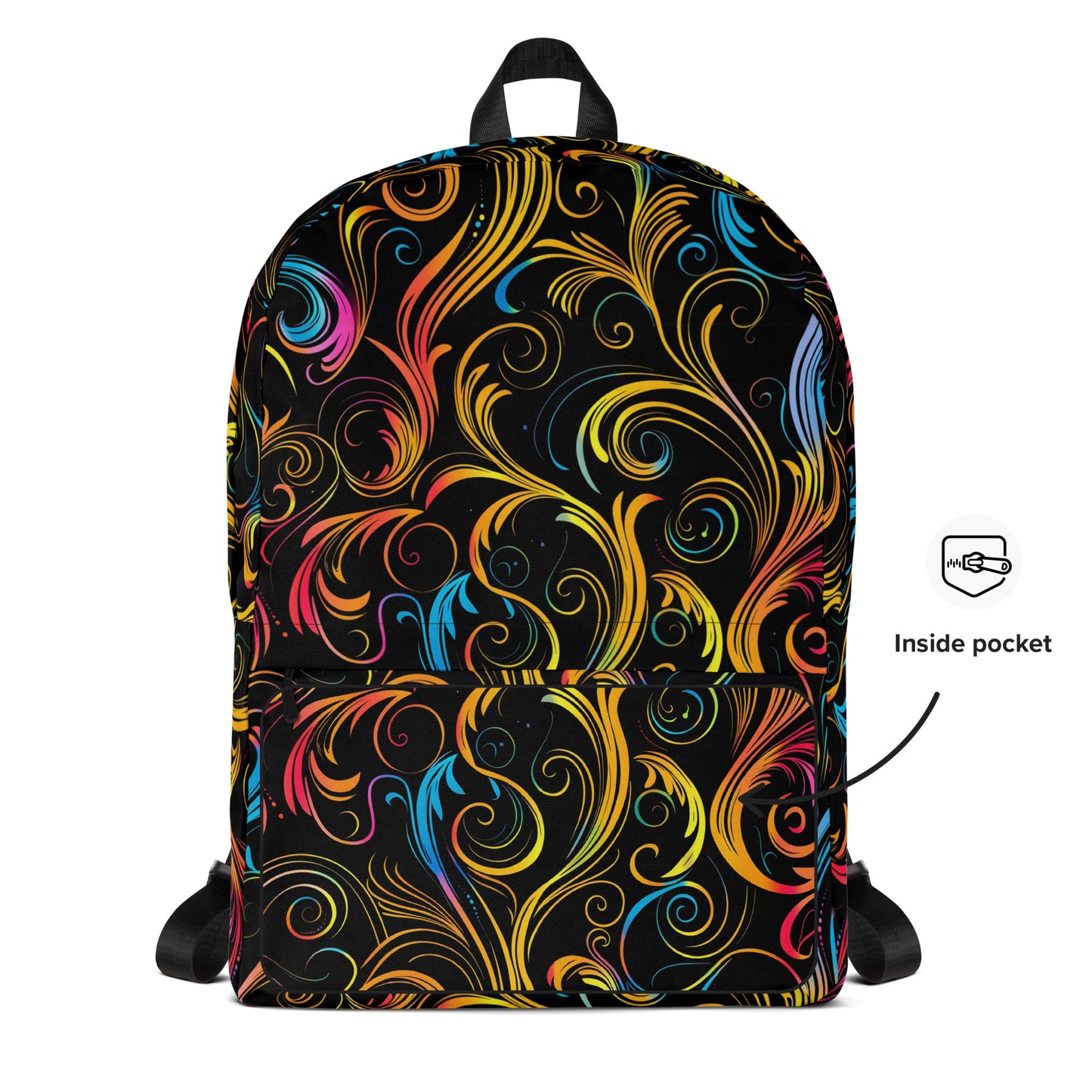 Colorful fiber swirls Backpack