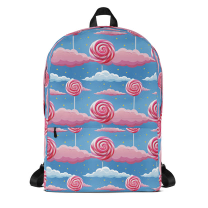 Pink lollipops blue sky Backpack