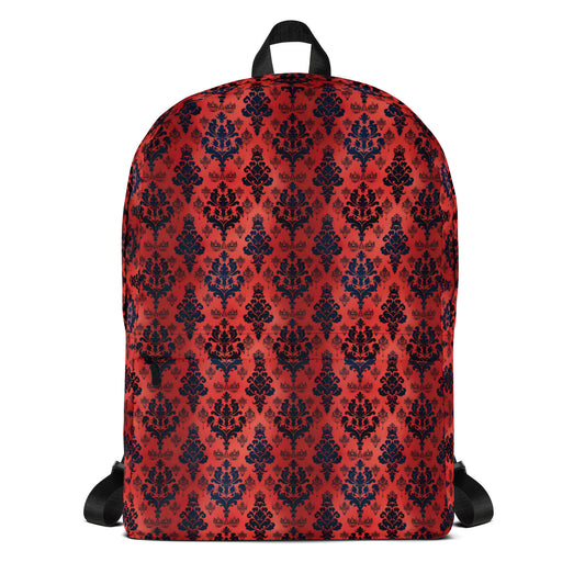 Gothic pattern red Backpack