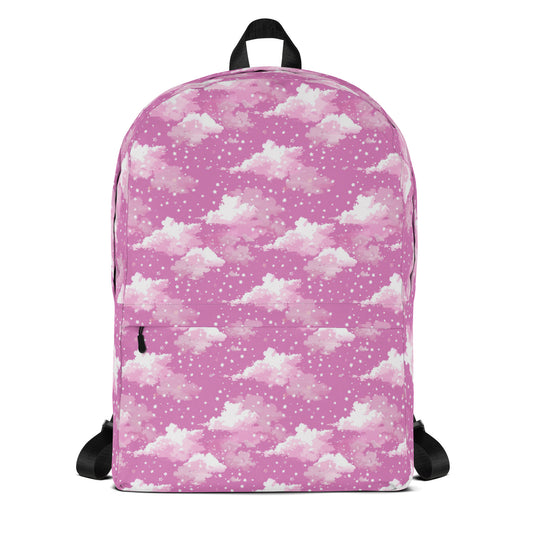 Sac à dos nuages et étoiles roses