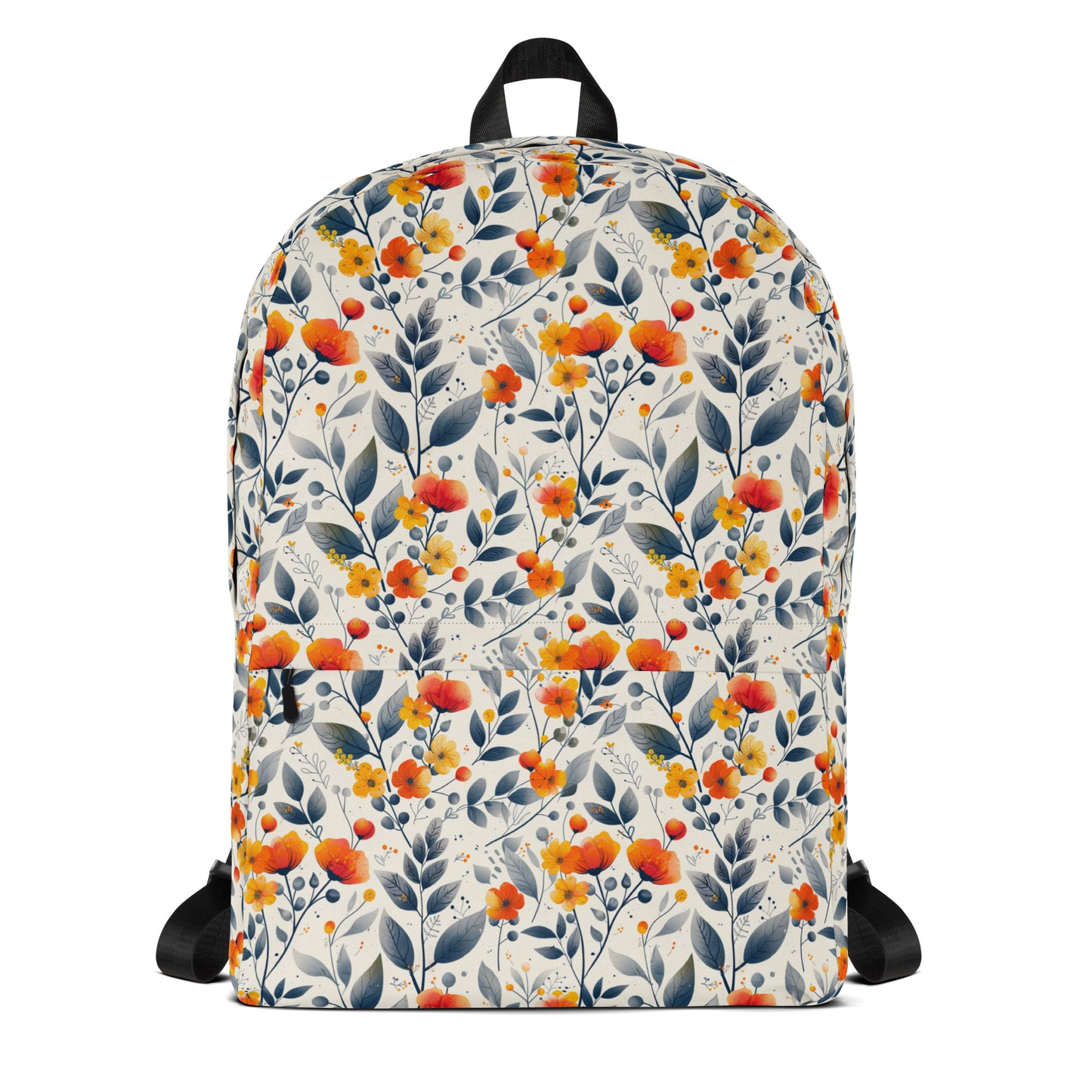 Sac à dos à fleurs de pavot orange