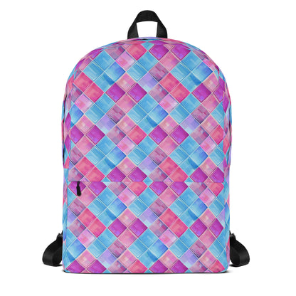 Pastel blue squares Backpack