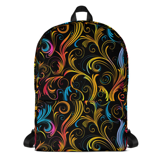 Colorful fiber swirls Backpack