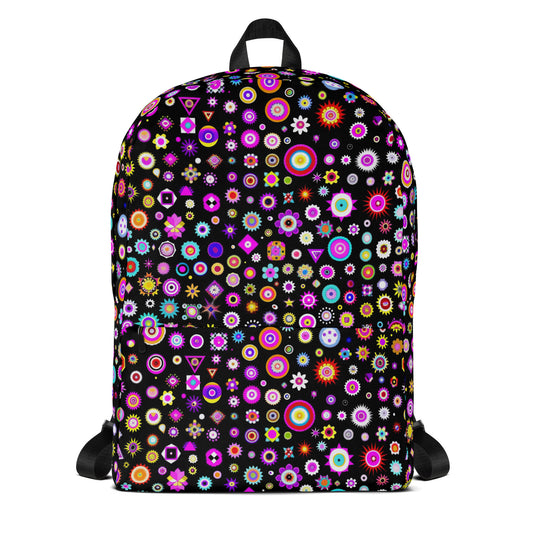 Colorful beads black Backpack