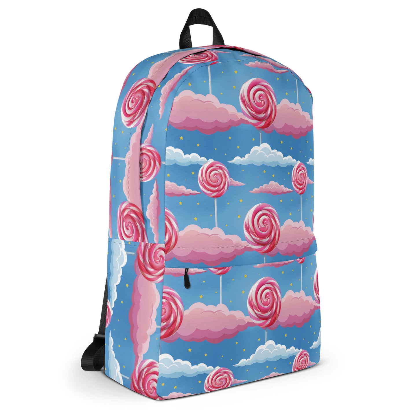 Pink lollipops blue sky Backpack