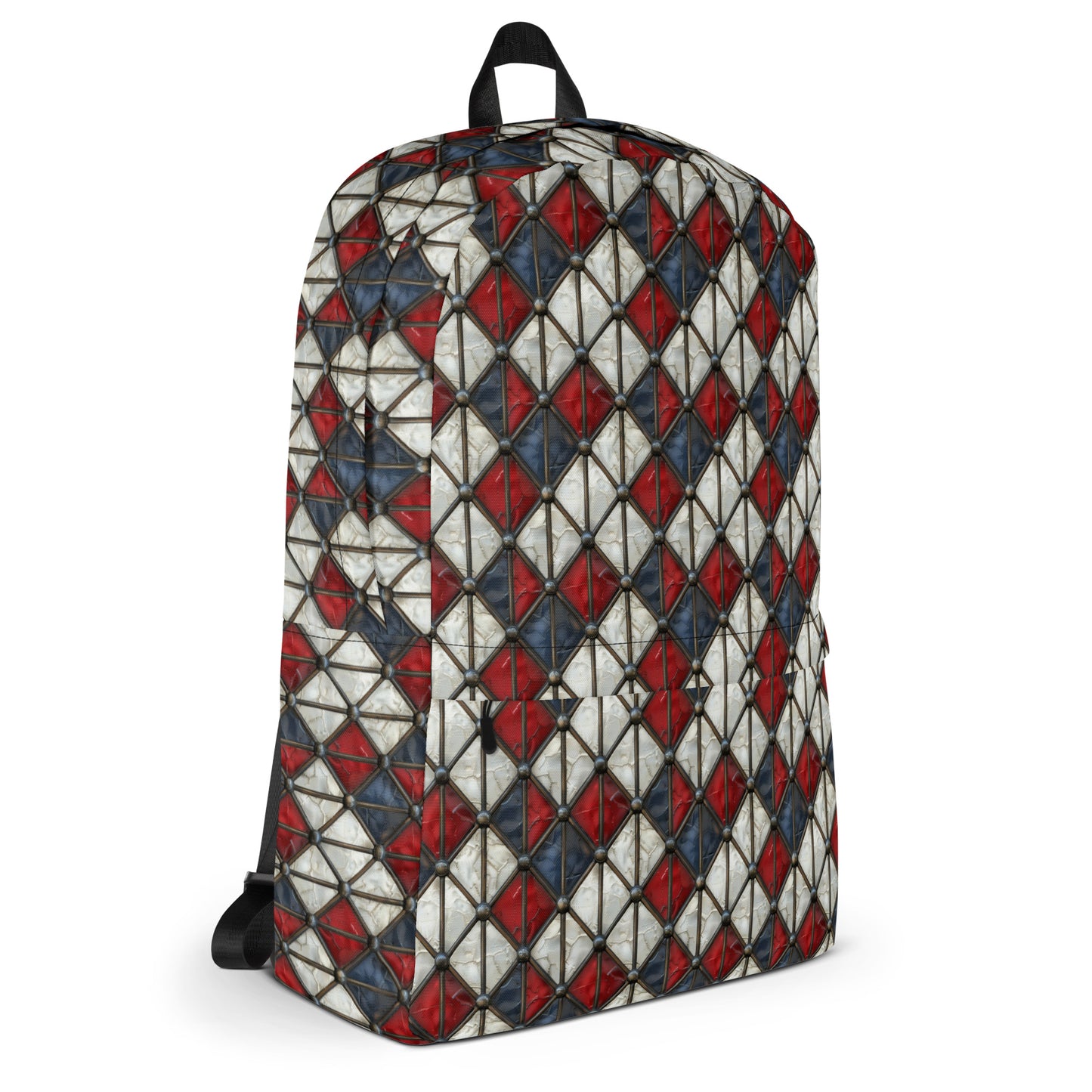 Red and blue checkered Backpack