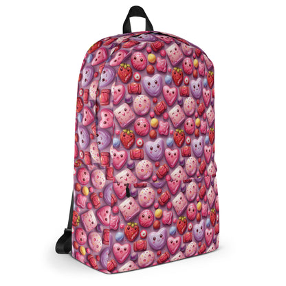 Sac à dos en forme de coeur rose