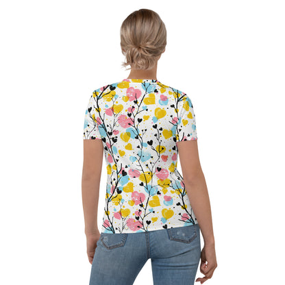 Pastel hearts and branches Women's T-shirt