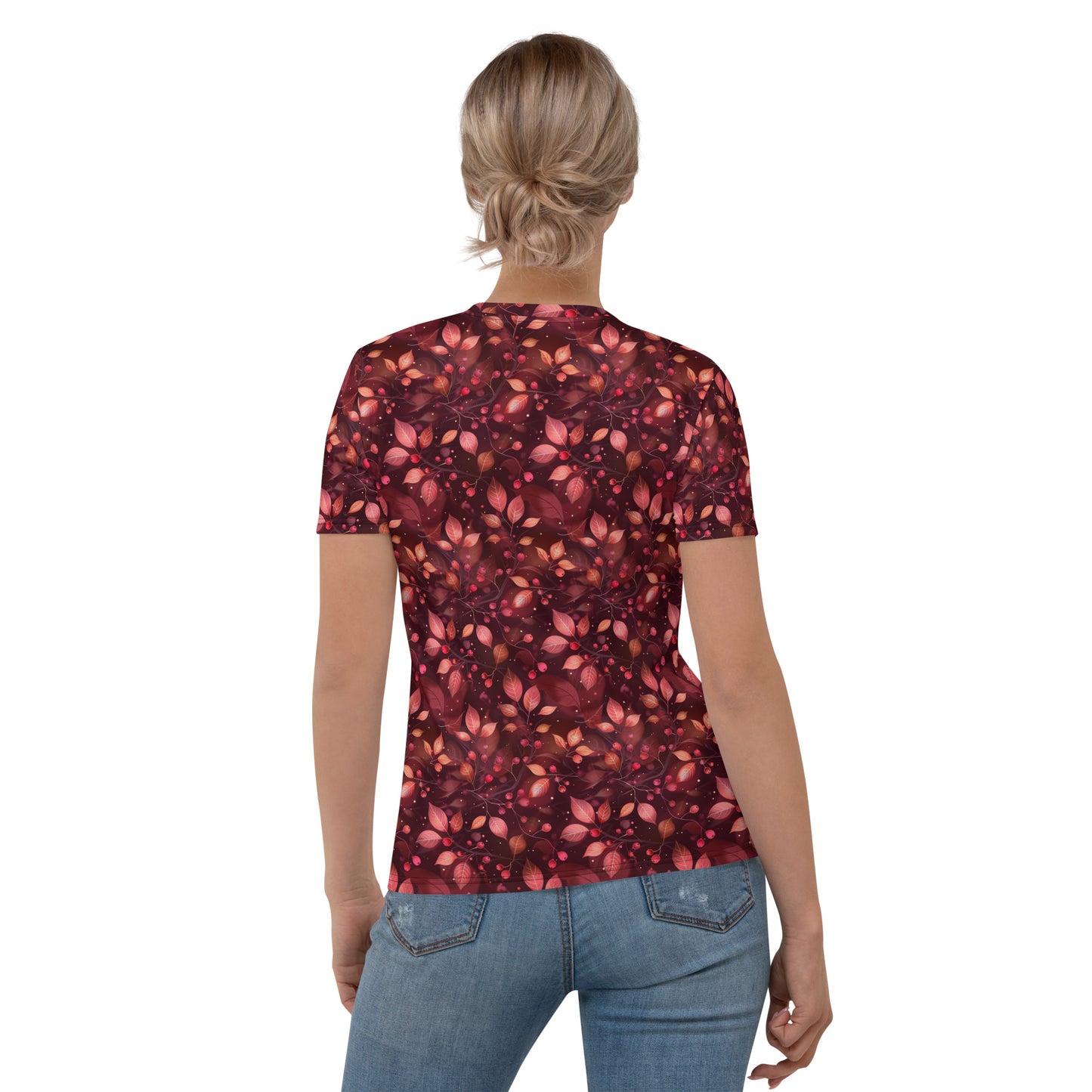 Dark pink leaves and red berries Women's T-shirt