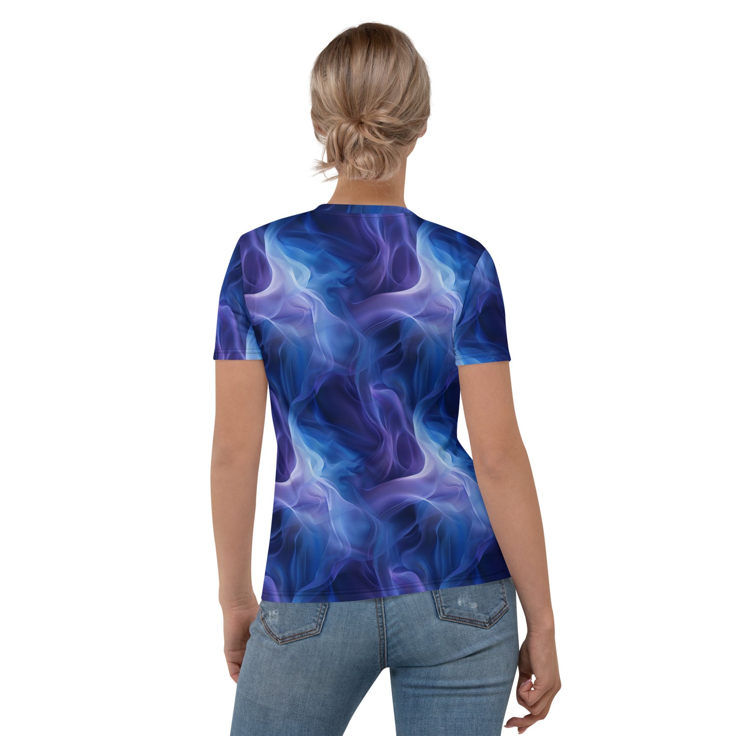 T-shirt Femme fumée bleu profond et violet