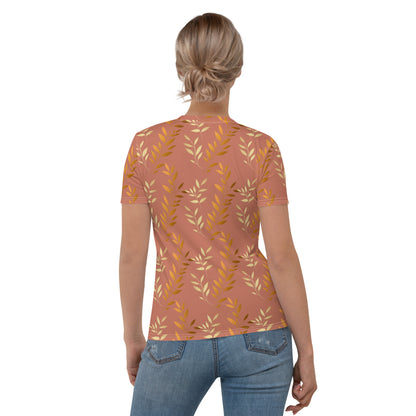 Golden leaves salmon Women's T-shirt