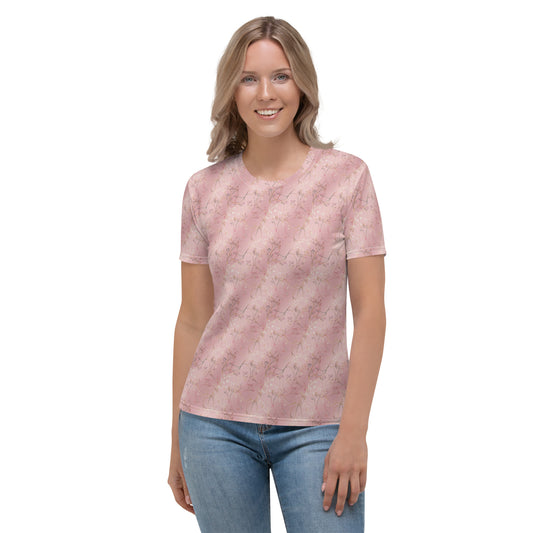 Délicat boutons roses ombragés T-shirt Femme