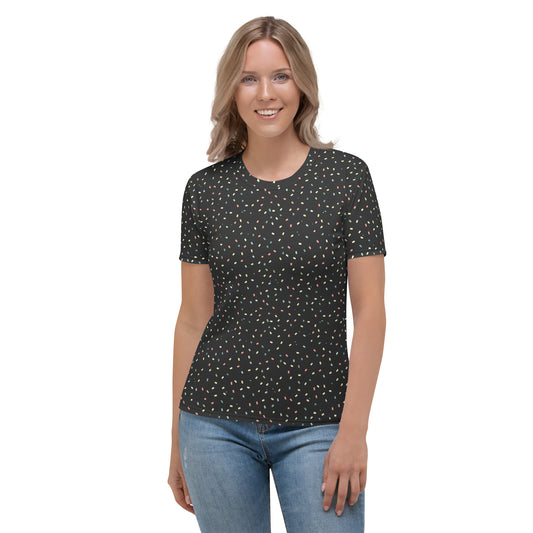 T-shirt Femme confettis noir