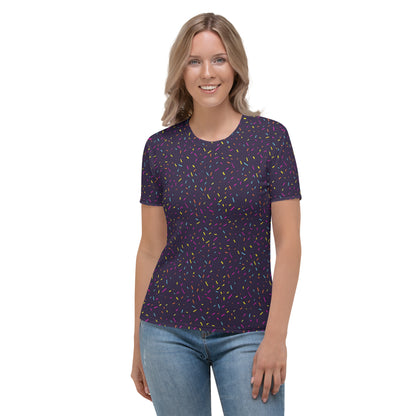 T-shirt Femme Confettis violet foncé