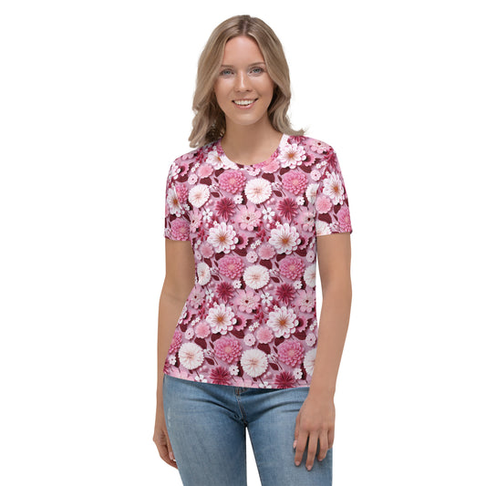 T-shirt Femme Jolies fleurs roses