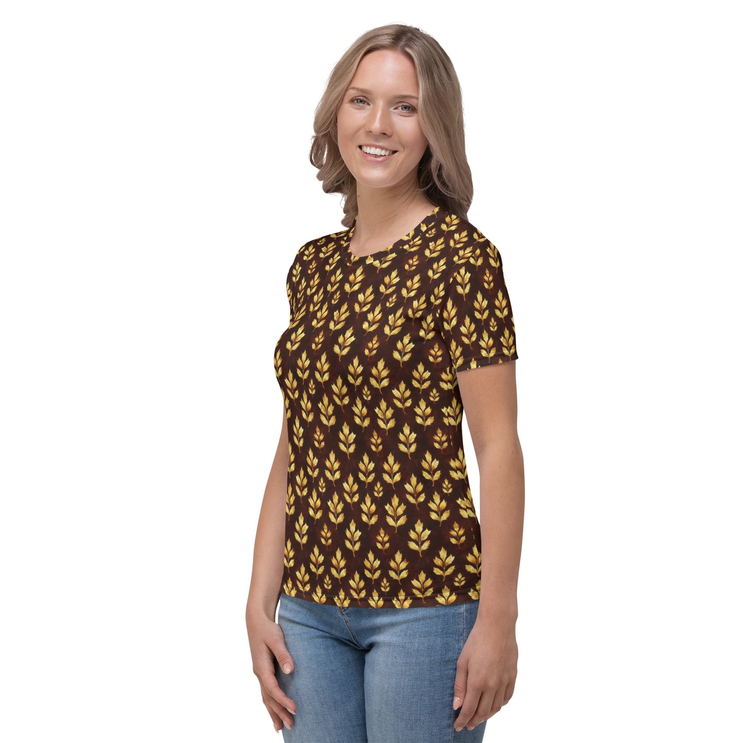 Golden earthy leaves Women's T-shirt