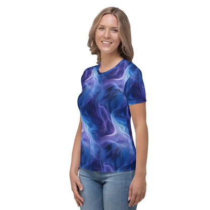 T-shirt Femme fumée bleu profond et violet