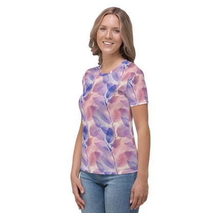 Purple pastel leaves Women's T-shirt