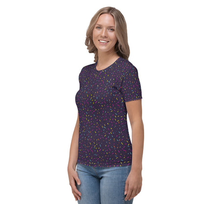 T-shirt Femme Confettis violet foncé