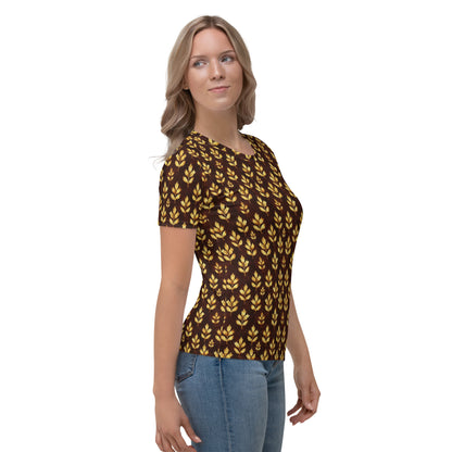 Golden earthy leaves Women's T-shirt