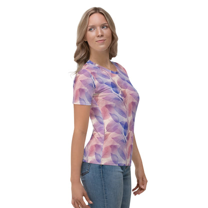 Purple pastel leaves Women's T-shirt