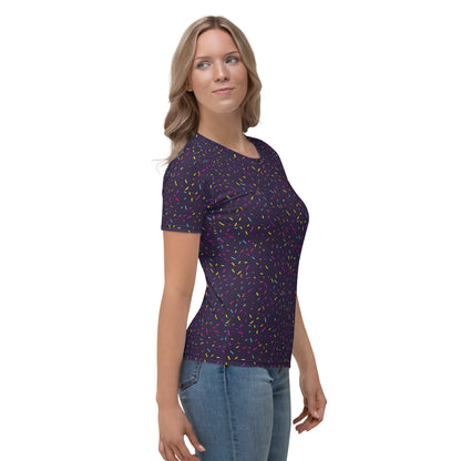 T-shirt Femme Confettis violet foncé