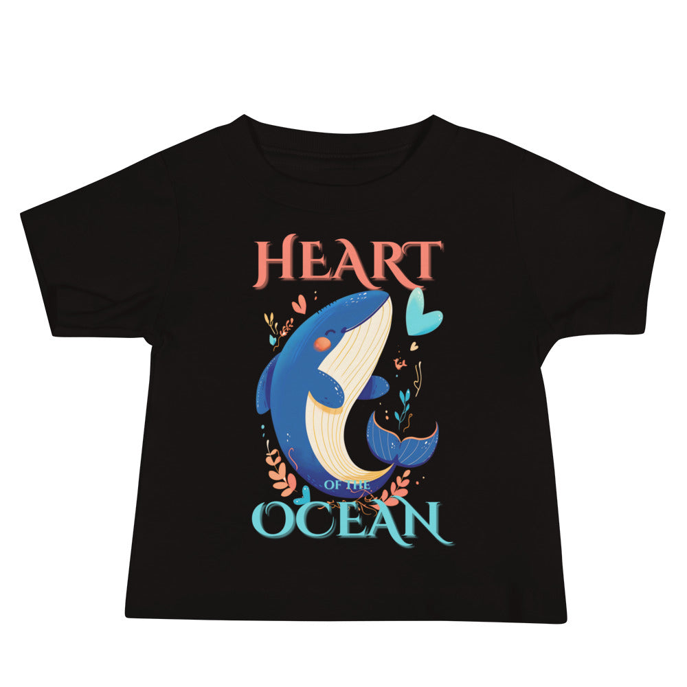 Heart of the ocean whale Baby Jersey Short Sleeve Tee