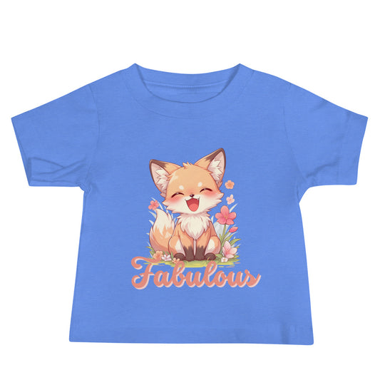 Fabuleux renard mignon souriant Baby Jersey Short Sleeve Tee