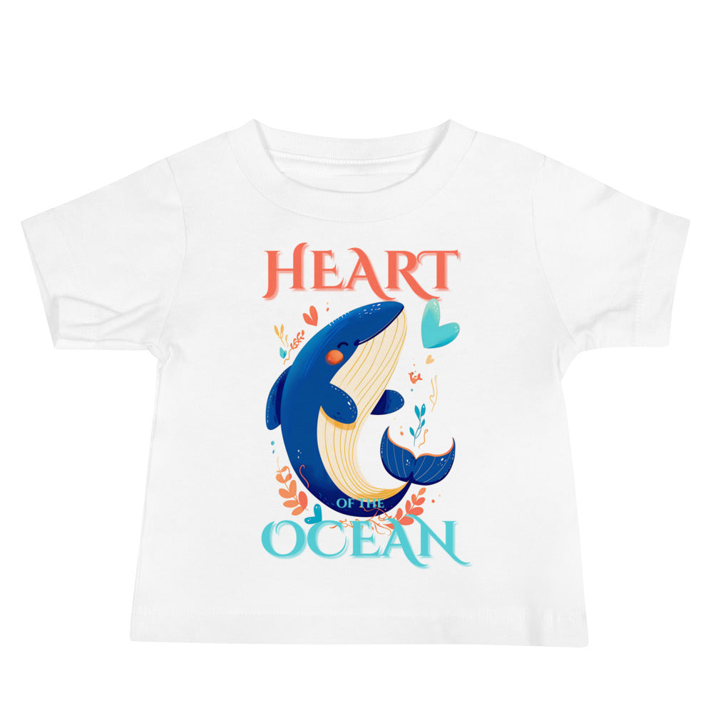 Heart of the ocean whale Baby Jersey Short Sleeve Tee