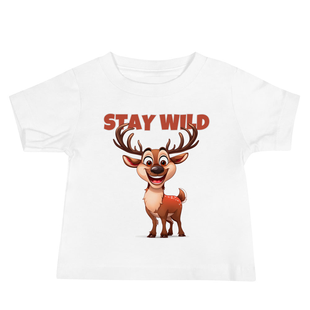 Stay wild smiling deer Baby Jersey Short Sleeve Tee