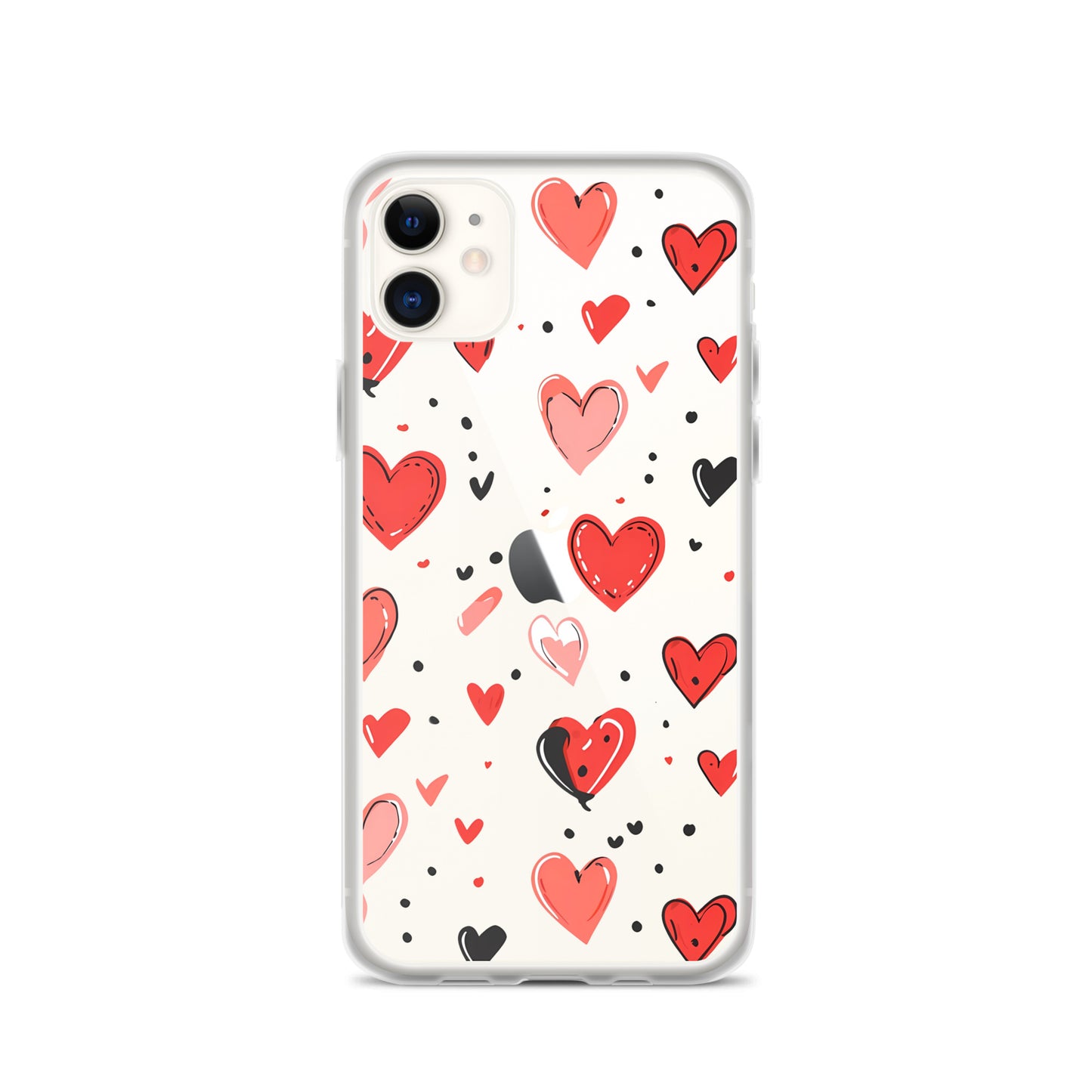 Black and white hearts tile Clear Case for iPhone® - Maddrick