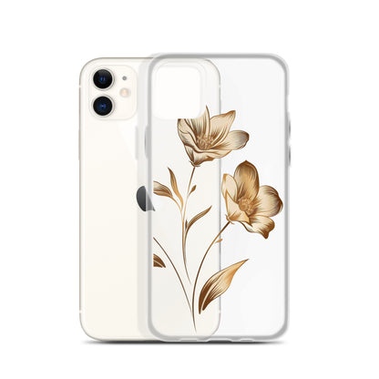 Golden flowers bunch Clear Case for iPhone®