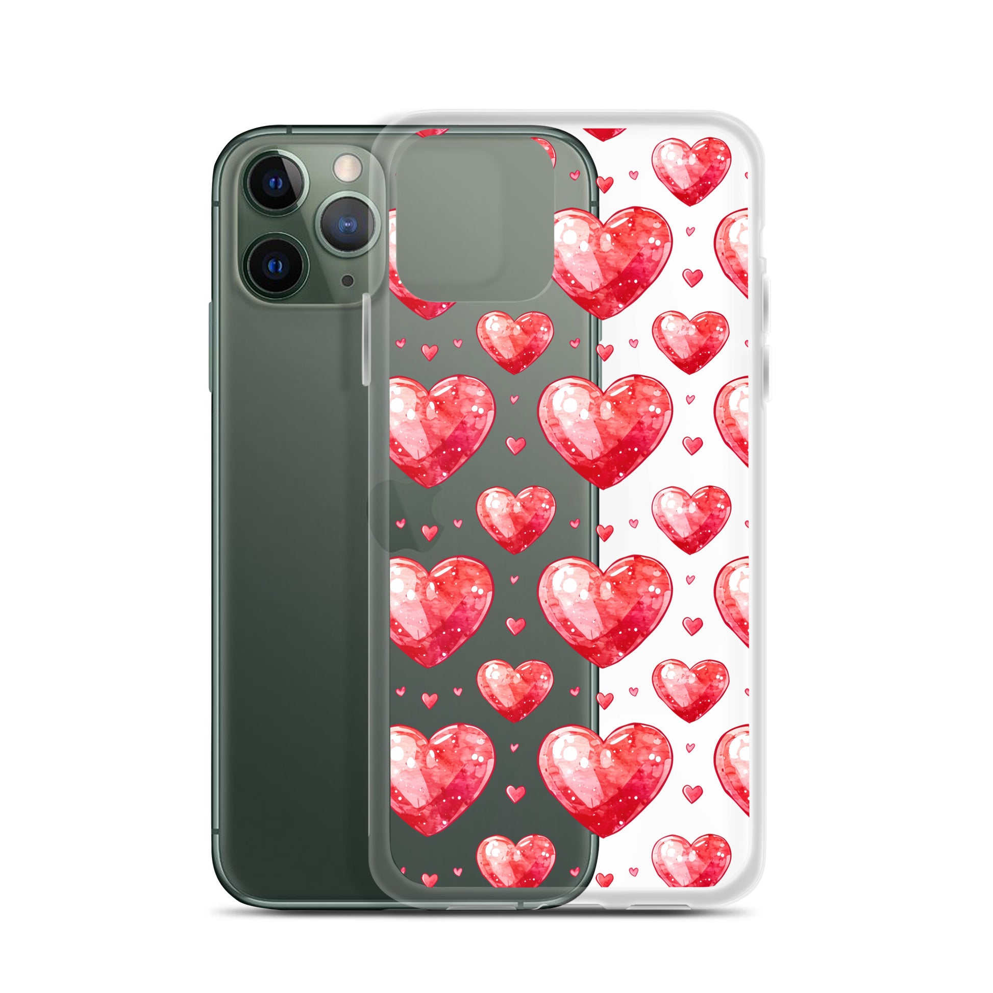 Watercolor hearts tile Clear Case for iPhone® - Maddrick