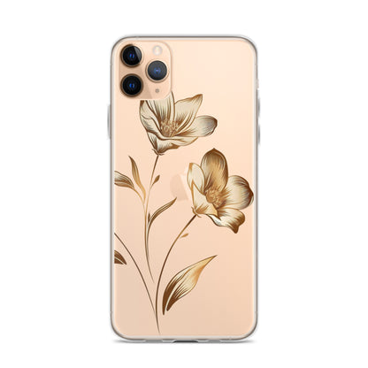 Golden flowers bunch Clear Case for iPhone®