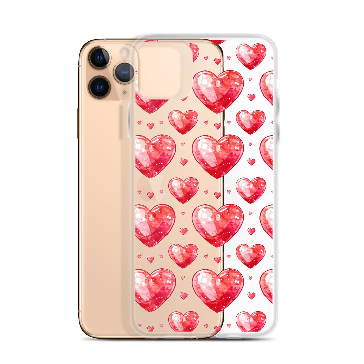 Watercolor hearts tile Clear Case for iPhone® - Maddrick