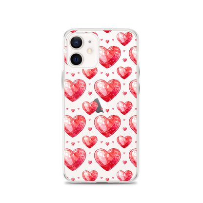 Watercolor hearts tile Clear Case for iPhone® - Maddrick